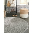 thumbnail image 2 of Unique Loom 3151298 3 ft. 3 in. x 3 ft. 3 in. Solid Shag Round Rug, Cloud Gray, 2 of 2