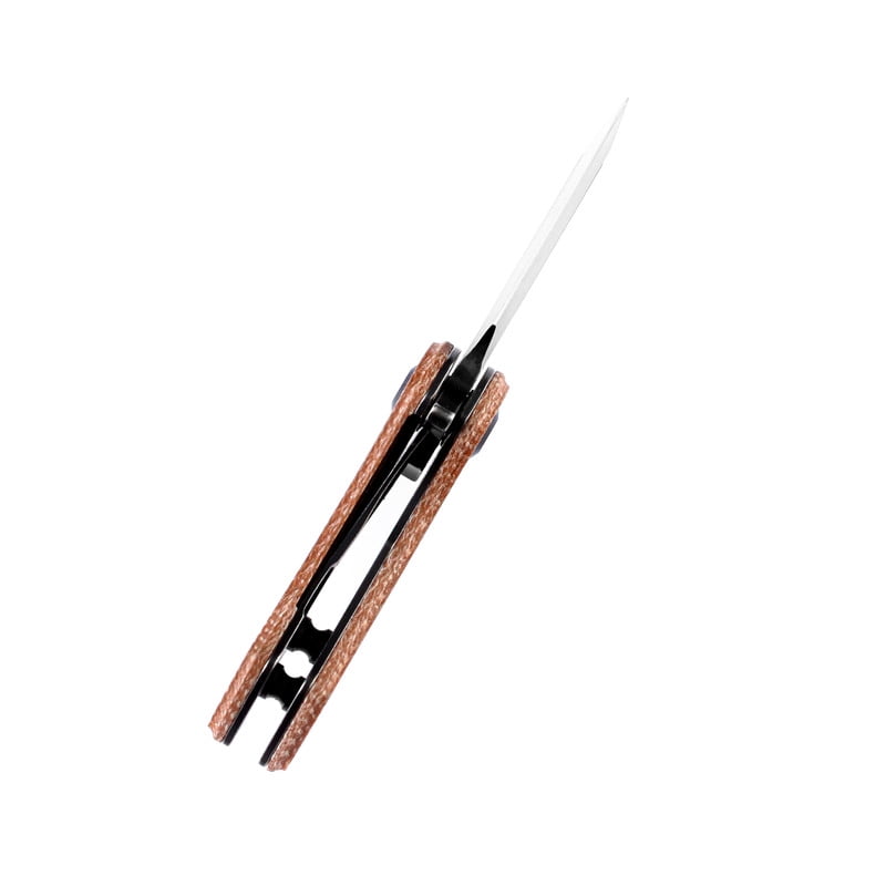 Kansept Mini Korvid Folding Pocket Knife 1.45'' 154CM Blade,Brown Micarta Handle,T3030A5