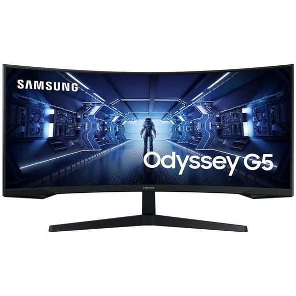 Samsung Odyssey G5 34" WQHD 165Hz 1ms GTG Curved VA LED FreeSync Gaming Monitor, 3440 x 1440, Black, LC34G55TWWNXZA