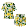 thumbnail image 5 of "Wukai Lemon1 Women's Pajama Set - Short-Sleeve Top and Shorts with Elastic Waistband and Pockets for Loungewear, Yoga, and Casual Wear-4X-Large, 5 of 8
