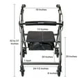 thumbnail image 3 of McKesson Rollator Walker with Seat and Wheels - Silver, 300 lbs Capacity, 1 Ct, 3 of 13
