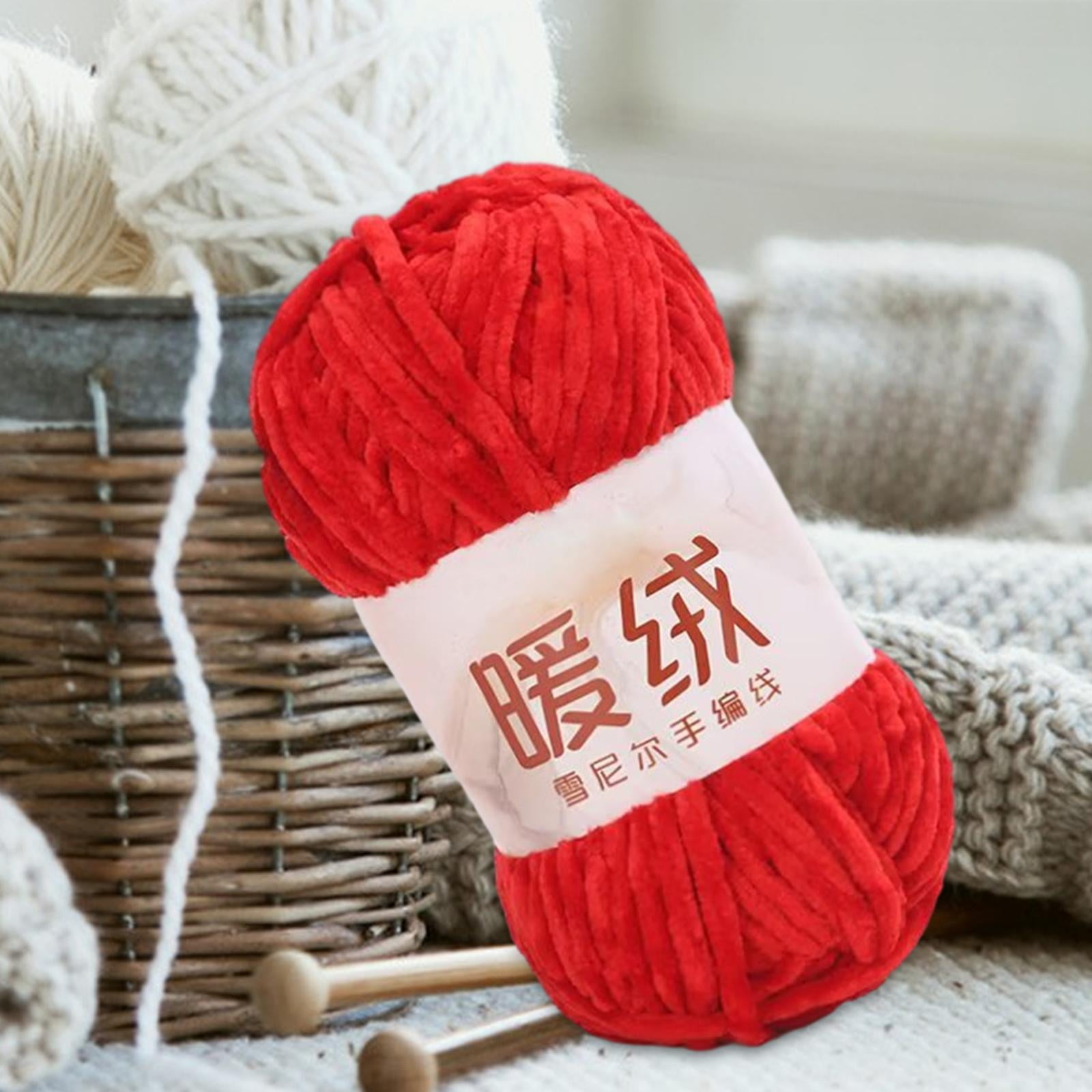 Sharprepublic 3x Chenille Yarn Velvet Yarn 100G for Crocheting 80M Super Bulky Chunky Yarn Arm Knitting Yarn for Weaving Craft Pet Bed Scarf