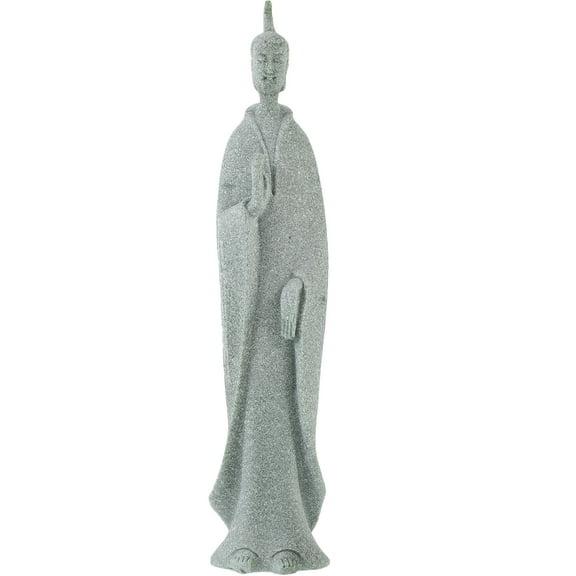 Grey Sandstone Buddha Statue for Decor Exquisite Zen Garden Decoration 1 Piece