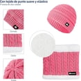thumbnail image 3 of Juego de Gorro, Bufanda y Guantes de Invierno Bluelander, a Prueba de Viento, Rosa, 3 of 4
