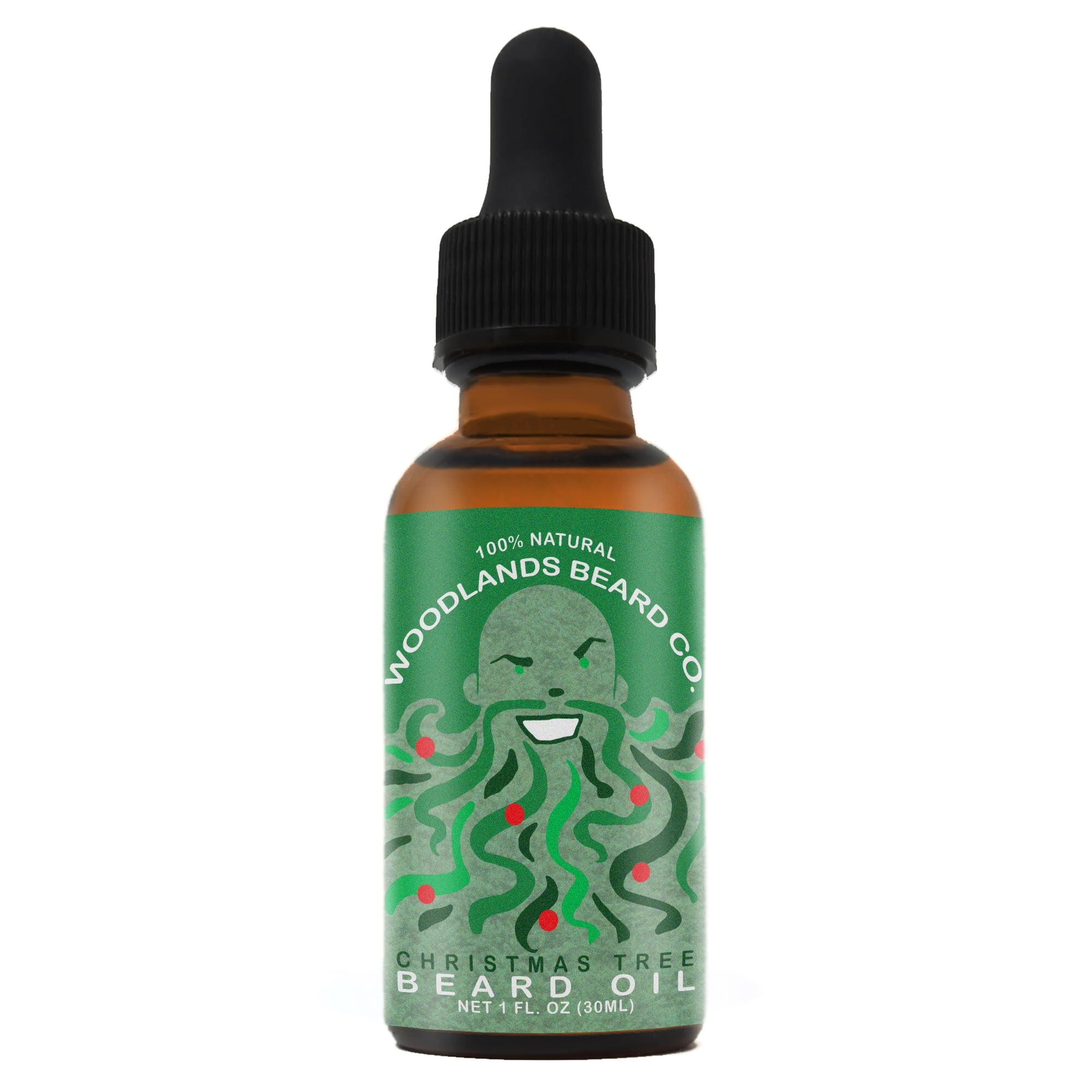 Christmas Tree Beard Oil Scented Like a Christmas Tree With Balsam Fir, Silver Fir, Cypress, Spruce and Sweet Orange from Woodlands Beard Co