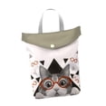 thumbnail image 2 of Bolsa para pañales, bolsa húmeda, bolsa de viaje, impermeable, portátil, bolsa organizadora de pañales, bolsa de pañales de tela para bebé para piezas gato 25x30cm, 2 of 8
