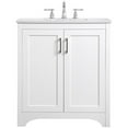 thumbnail image 4 of Pemberly Row Modern 30" Single Quartz Top Bathroom Vanity in White, 4 of 15