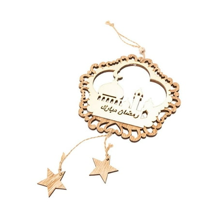 

IMSHIE Wooden Eid Mubarak Decorations Islam Eid Ramadan Palace Shape Pendant Ornament Muslim Ramadan Plaque Sign for Home Art Decor incredible