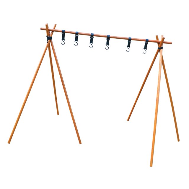 Estante de almacenamiento triangular para acampar, estante colgante de madera para acampar al aire libre, estante colgante de madera de primera calidad