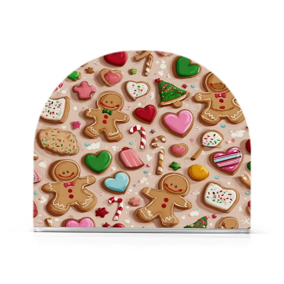 Table Napkin Holder, One Sizex1 Kitchen Napkin Holder Acrylic Napkin Holder Restaurant Napkin Holder Christmas Gingerbread Man
