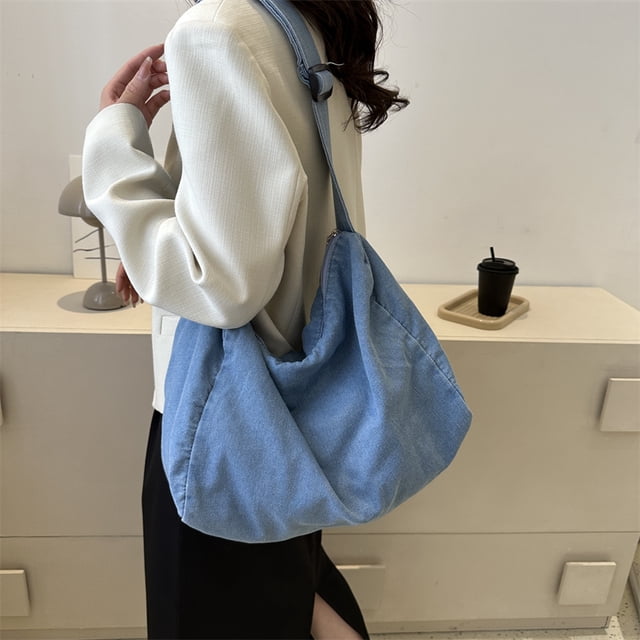 Bolso de mujer Bolso de hombro tipo bandolera Bolso de estudiante Bolso de mensajero (Azul claro)