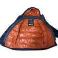 thumbnail image 3 of Hawke & Co Mens Puffer Bib Hooded Jacket Navy Size Small- Insulated, 3 of 3
