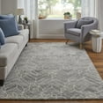thumbnail image 2 of Feizy Asher Transitional Geometric, Taupe/Gray/Ivory, 2' x 3' Accent Rug Sheen Fade Resistant Industrial Herringbone Design Carpet for Living Dining Bed Room, 2 of 10