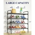 thumbnail image 2 of Shoe Rack for Closet, Sturdy Shoe Shelf for Entryway, Space-Saving Shoes Organizer and Storage, 27.6" x 11.8" x 29.9", Black, 2 of 4