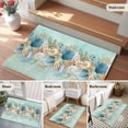 thumbnail image 5 of Bathroom Rugs 2x3 Ft, Beach Coastal Teal Non Slip Area Rugs for Kitchen Bedroom Entryway, Nautical Shell Starfish Coral Summer Washable Carpet Runner Rug Floor Mats for Bedroom Home Decor, 5 of 8