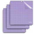 thumbnail image 1 of Nicapa Tapete de corte para Silhouette Cameo 3/2/1 Agarre fuerte, 12 x 12 pulgadas, paquete de 3, adhesivo y adhesivo, antideslizante, flexible, cuadrado, con rejilla, color morado, accesorios de repu, 1 of 5