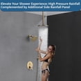 thumbnail image 6 of Shower System Brushed Gold Push Button Diverter Shower Faucet with in Handheld Ceiling Mount Shower Head with Wall Mount Shower Head, 6 of 6