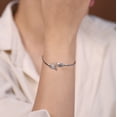 thumbnail image 3 of Bling Jewelry Womens Spiritual Delicate Thin Angel Wing Feather Bangle Cuff Bracelet Sterling Silver, 3 of 5