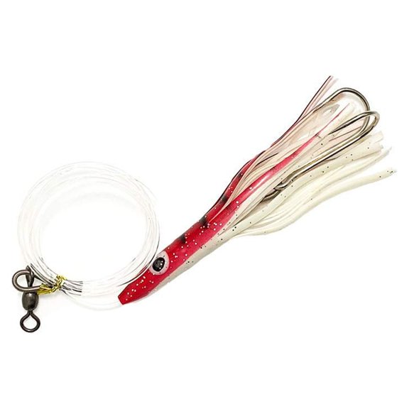 6" Tuna Clone Rigs Red/White 6 pcs