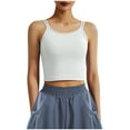 thumbnail image 6 of yillto Womens Yoga Crop Tank with Bra Breathable Workout Running Tee Sleeveless Strappy Causal Shirts, 6 of 7