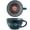 Green-A, variant on Bohemian Hand-Painted Ceramic Mug, 15 Oz Large Coffee Cup for Milk, Tea, Breakfast, Dishwasher Safe Cup
