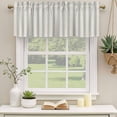 thumbnail image 2 of Blue Striped Curtain Valances for Windows, Kitchen Valance Window Treatments Panel 2 Pack, Modern Farmhouse Stripes Rustic Rod Pocket Short Curtains for Bathroom Bedroom 42 x 18 Inch, 2 of 8