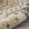 thumbnail image 5 of Lr Home Juniper Beige Blue 7 Feet x 9 Feet Ornamental Ethnic Wool Area Rug, 5 of 7