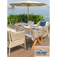 thumbnail image 4 of Outdoor Tablecloth with Umbrella Hole and Zipper, Happy Easter Rectangle Table Cloth 54x80 Inch Waterproof Tablecloth, Vintage Blue Truck Bunny Duck Wooden Grain Picnic Table Cover for Patio Camping, 4 of 7
