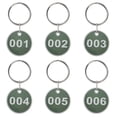 thumbnail image 1 of Aspire 20pcs Numbered Metal Rim Key Tag 1-20 with Key Rings, Numbered Tag Keychain for Sorting and Organizing - Green, 1 of 6