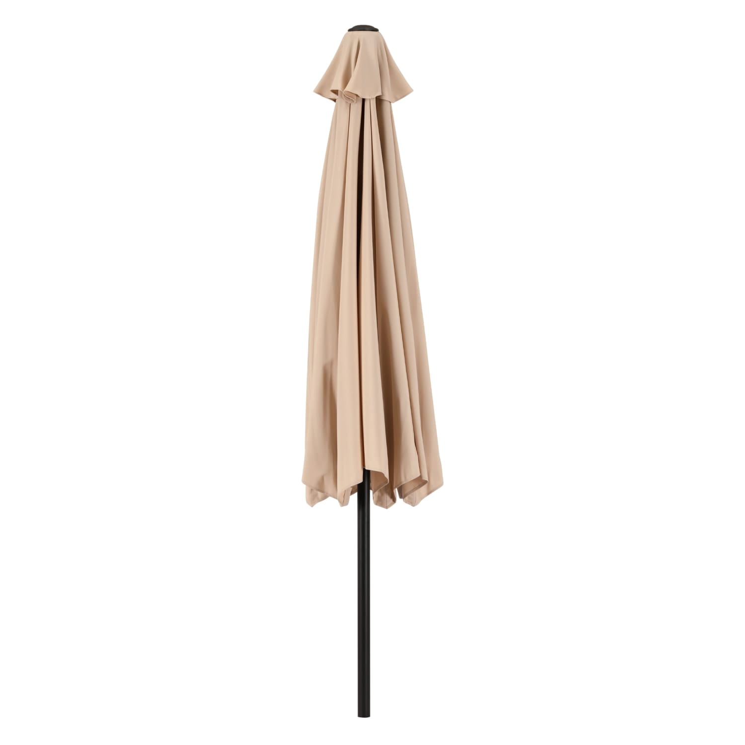 WestinTrends Paolo 9 Ft Outdoor Umbrella, Patio Shade Market Table Umbrella with Push Button Tilt and Easy Open Crank, Beige
