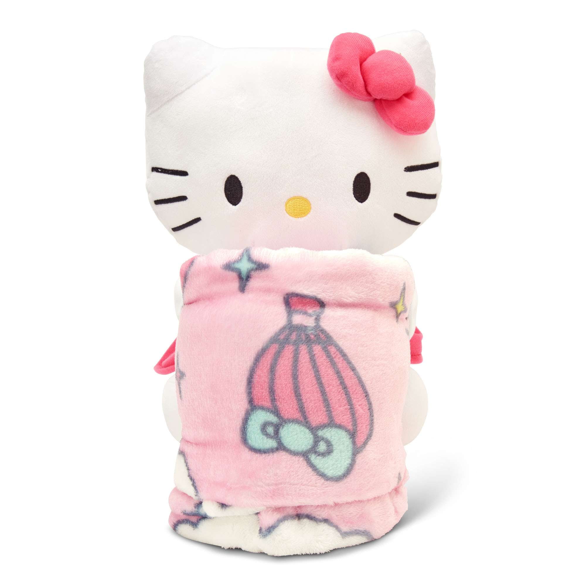 Hello Kitty Silk Touch Throw with Hugger, 50 x 60, Pink