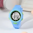 thumbnail image 3 of Miulika Digital Watch Outdoor Waterproof Electronic Watches Light Blue Light Blue, 3 of 9