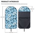thumbnail image 6 of Garronmavis Blue Hibiscus Front Car Seat Towel Cover Stain Resistant Waterproof Sweat Protection for Post Workout Beach Outdoor Use Stretchable Universal Fit for Most Cars SUV Trucks Sedan Van, 6 of 8