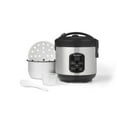 thumbnail image 1 of Ricardo 8-Cup Rice Cooker, 4 Pre-Programmed Functions, Digital Timer, Automatic Warm Mode, Measuring Cup, Steamer Basket, Non-Stick, 400W, Black, 1 of 4