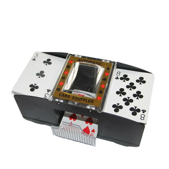 2 Ponts Automatique Carte Shuffler Cartes à Jouer Automatique Mélangeur Jeux Poker Sorteur Distributeur de Machine pour les Festivals de Voyage à la Maison Noël Parti Batterie Exploité