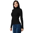 thumbnail image 3 of Lightweight Ribbed Turtleneck for Women - Slim Fit, 3 of 6