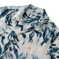 thumbnail image 2 of Men's 100%Silk Hawaiian Shirt Painting Bamboo Leaves Print Camp collar Short Sleeve Aloha Shirt - Silk Ink Painting Bamboo Leaves - Silk, 2 of 8