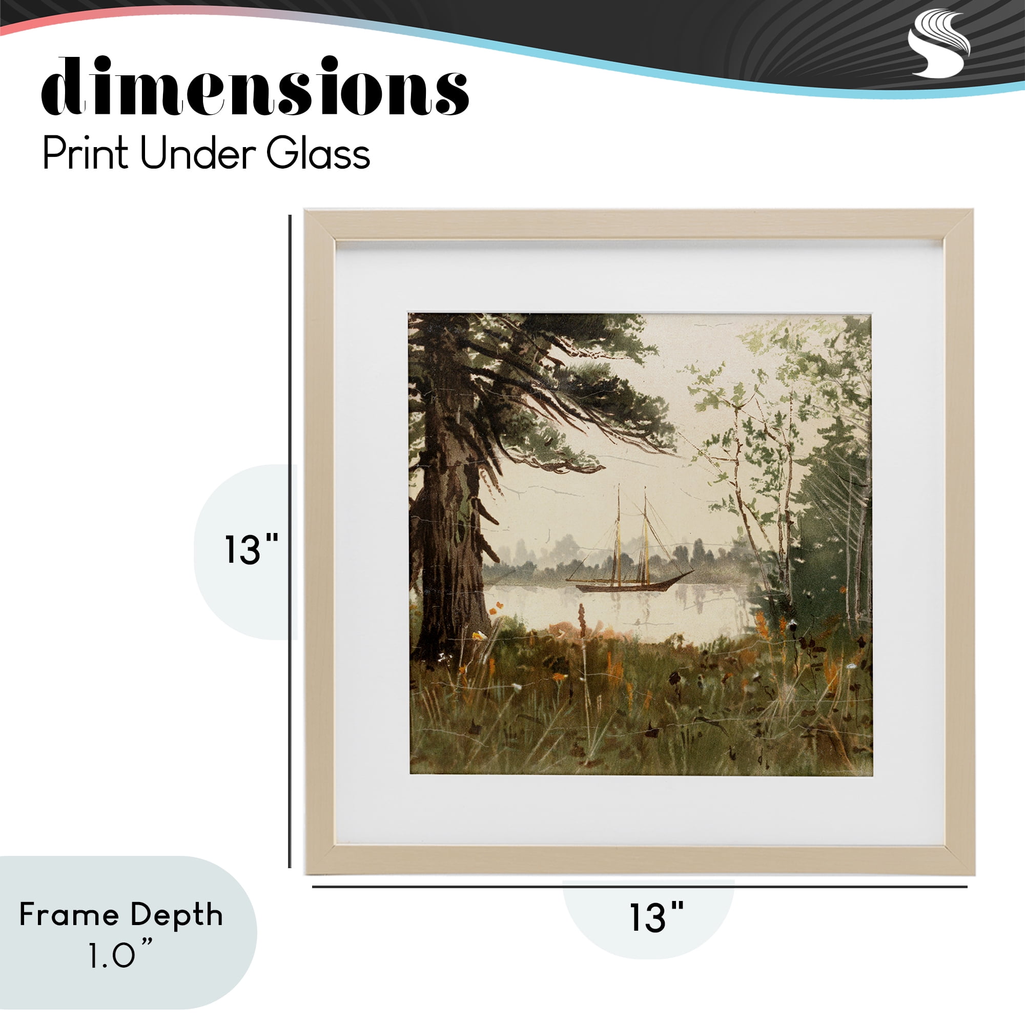Stupell Industries Boating View Through Trees Birch Framed Print Under Glass, design by Lula Bijoux & co.