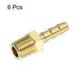 thumbnail image 3 of Brass Hose Barb Fittings 6 Pack 3/16" Barbx1/8" NPT Male Brass Barb Pipe Fitting, 3 of 6