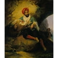 thumbnail image 2 of Horace Vernet 15x17 Black Ornate Wood Framed Double Matted Museum Art Print Titled - Conrad the Corsair (1824), 2 of 5