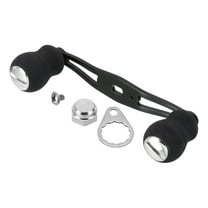 Uxcell Fishing Reel Power Handle Aluminum Alloy Baitcasting Reel Handle Rocker with EVA Knob Grip Replacement, Black