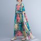thumbnail image 3 of Vestido suelto vintage para mujer, bolsillos estampados de cintura alta, vestidos casuales de vacaci Abanopi Verde, 3 of 7