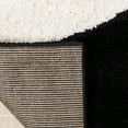 thumbnail image 4 of SAFAVIEH Florida Mirabelle Geometric Shag Area Rug, Black/Ivory, 4' x 4' Round, 4 of 7