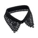 thumbnail image 5 of Cuello falso para mujer, blusa de gasa desmontable, cuello falso de media camisa para vestido Negro, 5 of 9