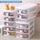 thumbnail image 5 of Linda Caja De Almacenamiento Para Niñas, Cajón De Almacenamiento De Escritorio De Múltiples Capas, Mango De Conejo Pequeño - Blanco, 5 of 5