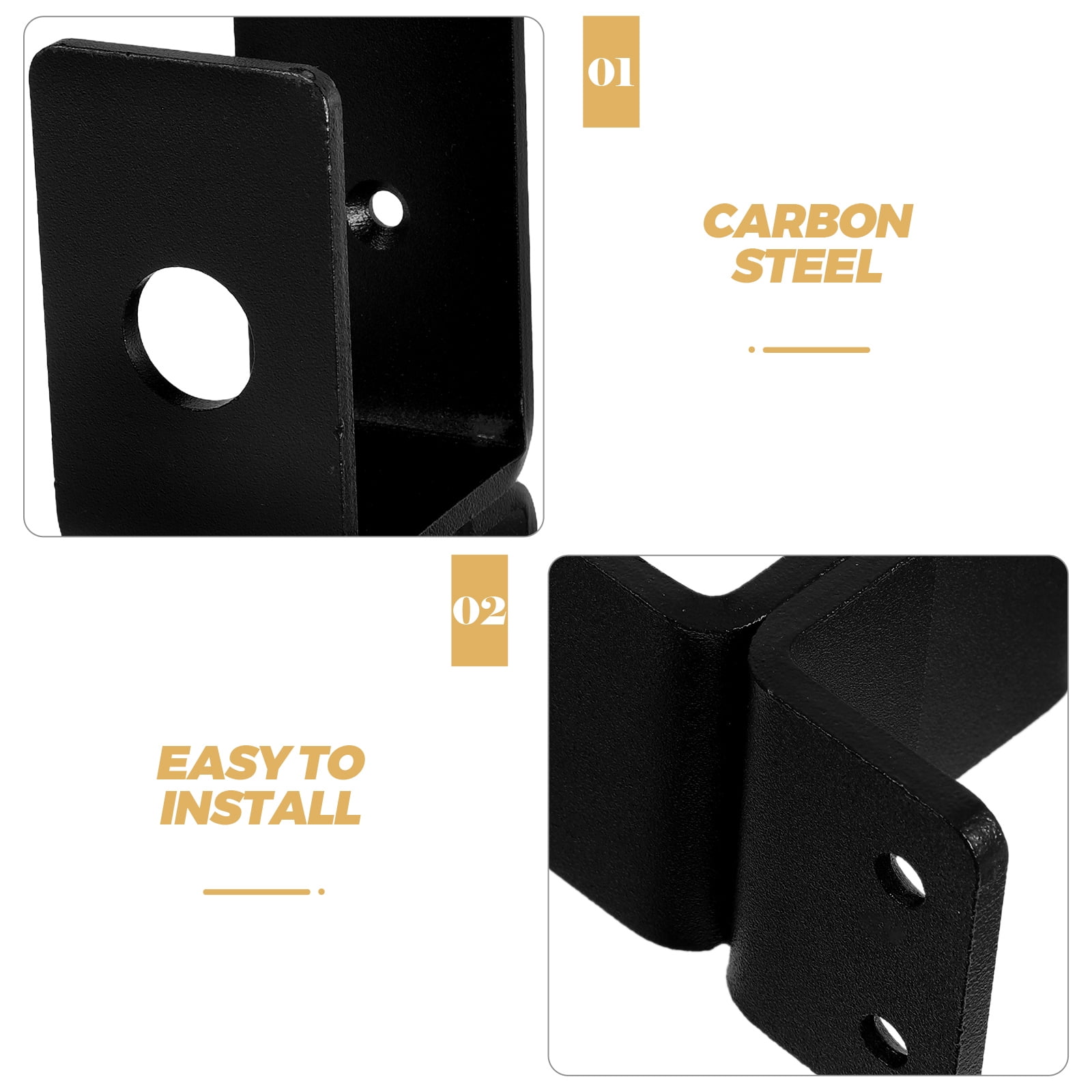 FRCOLOR 1 Set Door   Bar Holder Brackets For Home And   Heavy Duty Metal U Shaped Bracket For Door Brace And
