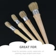 thumbnail image 2 of 2 Pcs Oil Paint Wax Round Brush Professional Painting Brushes Holding, 2 of 8