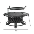 thumbnail image 6 of Mainstays 40-inch Wood Burning Ranch Fire Pit with Removable Stainless Steel Cooking Grate and Convenient Lid, 6 of 9