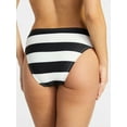 thumbnail image 3 of Time and Tru Women's Stripe a Pose Mid Rise Bikini Bottoms, Sizes XS-XL, 3 of 4
