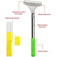 thumbnail image 2 of 4 Inch Razor Blade Scraper Tool Tile Paint Scraper Floor Wall Paper Removal Smoothing Scraper with 10 Pieces Replacement Blades for Removing Wallpaper, Sticker Glue Floor Adhesive 2 Pieces (Green), 2 of 7